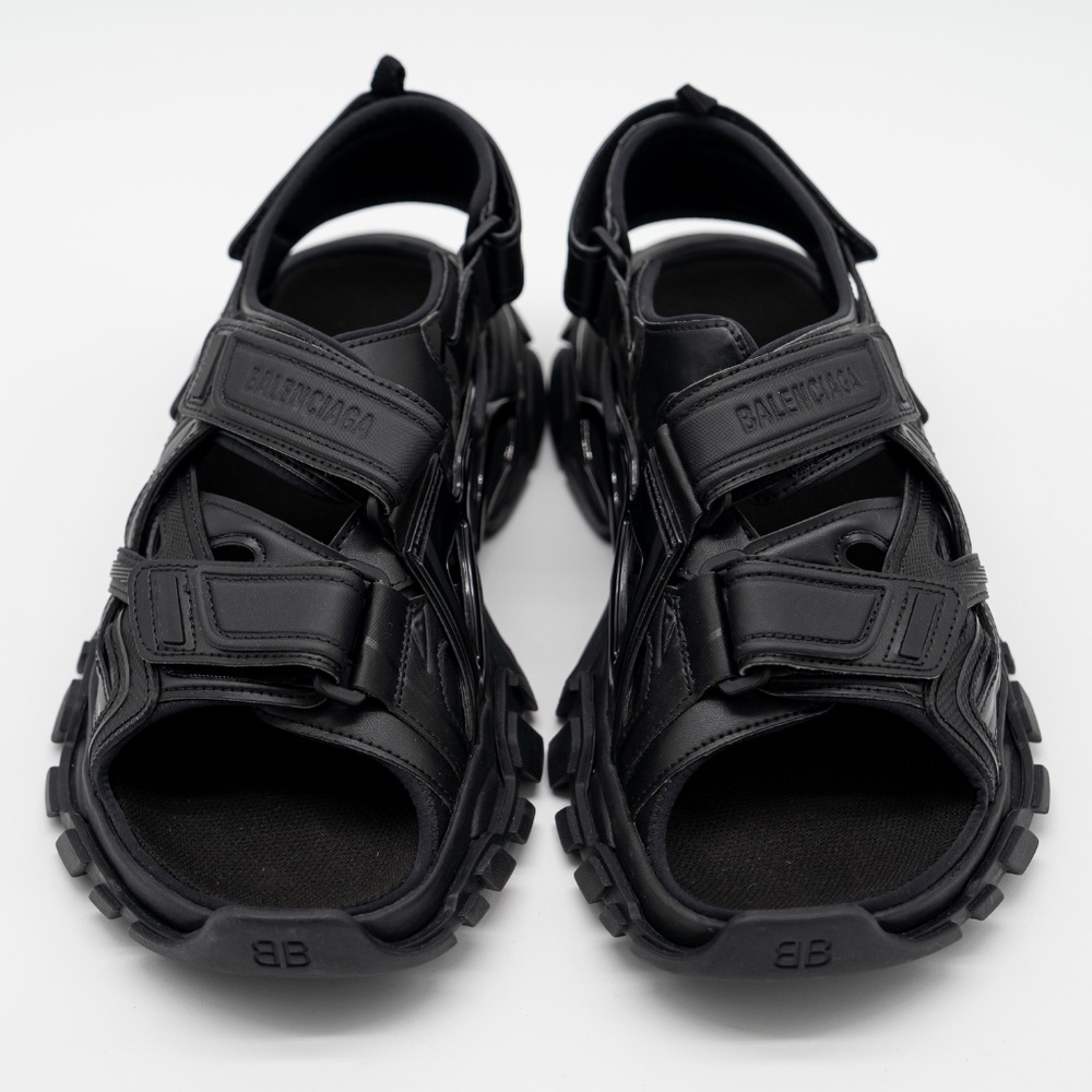 size 42 - Balenciaga Track Sandals Triple Black Straps - Picture 3 of 11